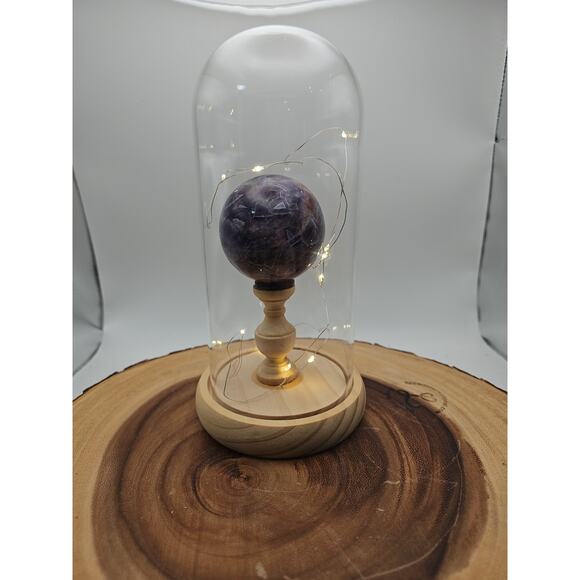 Amethyst Sphere With Case 60mm - Picture 9 of 10